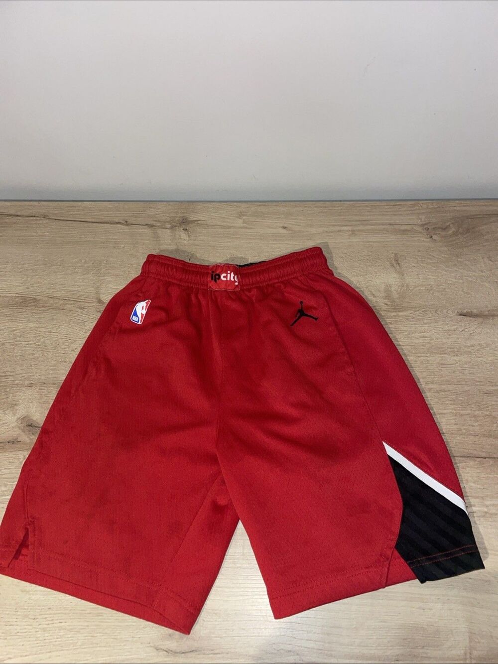 Jordan Portland Trail Blazers Shorts Youth M Kids Red Rip City NBA Swingman